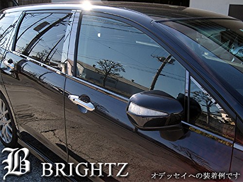 BRIGHTZ ライトエースバン S402M S412M 超鏡面ステンレスブラックメッキウィンドウモール 4PC WIN−BLA−059