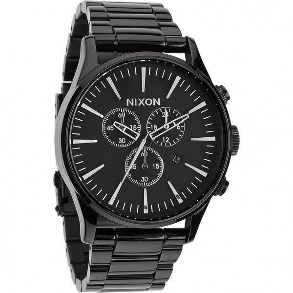 NIXON ニクソン 腕時計 メンズ Sentry Chrono All Black A386-001 A386001