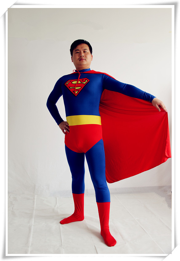 コスプレ衣装 スーパーマン 子供 大人 Superman cos cosplay 全身タイツ ステージ衣装 ライクラ 弾力 伸縮性 コスチューム 在庫