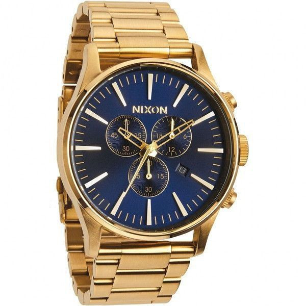 NIXON ニクソン 腕時計 メンズ THE SENTRY CHRONO GOLD/BLUE SUNRAY A386-1922 A3861922