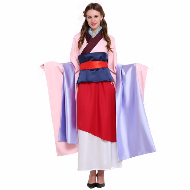 高品質 高級コスプレ衣装 ディズニー風 ムーラン ファ・ムーラン姫 タイプ オーダーメイド Asian Hua Mulan Dress Costume Women