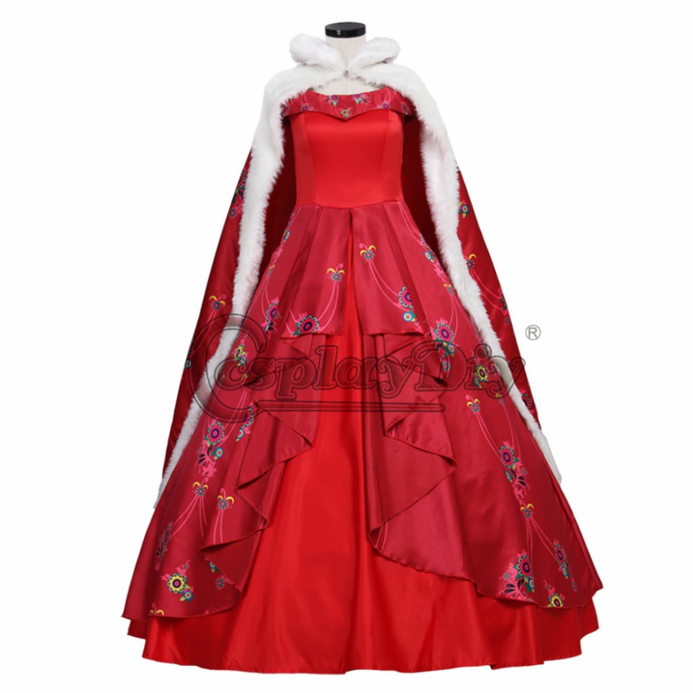 高品質 高級コスプレ衣装 ディズニー アバローのプリンセス エレナ 風 エレナ姫 タイプ ドレス Elena of Avalor Costume Red Deluxe