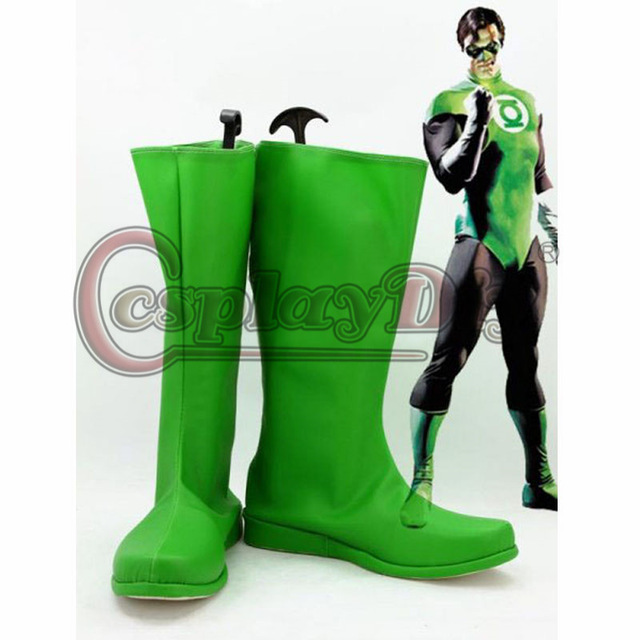 高品質 高級 オーダーメイド ブーツ 靴 DCコミックス 風 グリーン ランタン タイプ スニーカー シューズ Green Lantern Boots