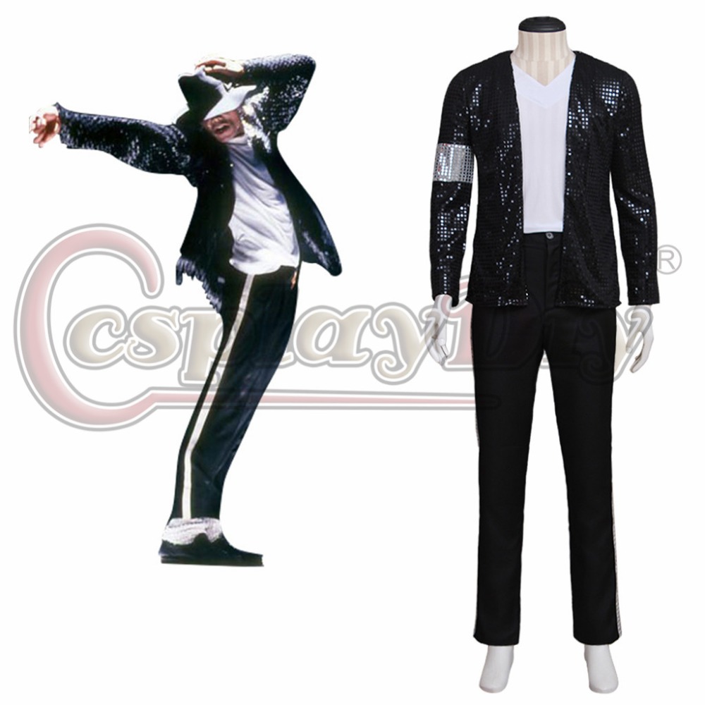 高品質 高級コスプレ衣装 マイケル ジャクソン 風 オーダーメイド Michael Jackson Billie Jean Black Jacket and Pants
