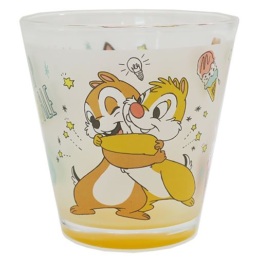 ◆《キッチン雑貨》 チップ＆デール フロスト グラス（ディズニーアニメ、おしゃれ コップ 食器(D62)