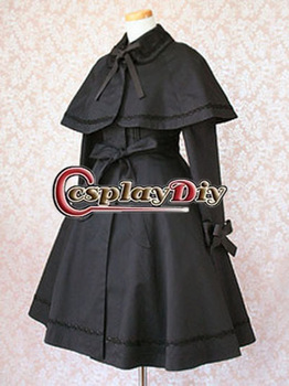 高品質 高級コスプレ衣装 オリジナル ドレス メイド ロリータ コスチューム high quality gothic Black lolita dress for Christmas