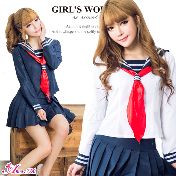 ■商品コードz1948c■商品名セーラー服 女子高生 コスプレ セクシー コスチューム M-XL 大きいサイズ 男女兼用 セーラー服 制服 半袖 長袖 学生服 リボン プリーツ スカート スカーフ レ