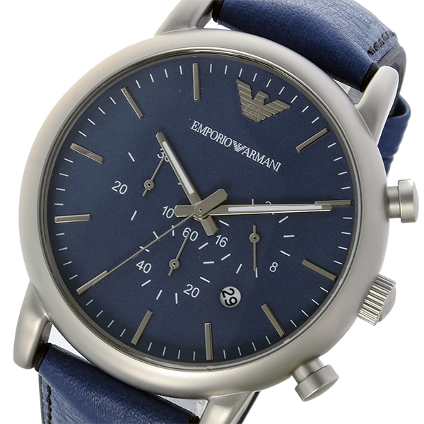 エンポリオ アルマーニ EMPORIO ARMANI ルイージ LUIGI クオーツ クロノ メンズ 腕時計 ブルー AR1969