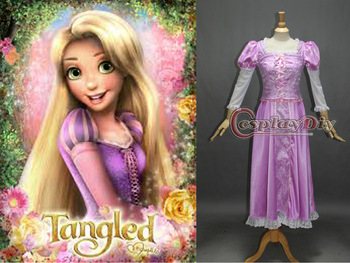 高品質 高級コスプレ衣装 ディズニー 塔の上のラプンツェル 風 プリンセス ラプンツェル タイプ ドレス Rapunzel princess dress