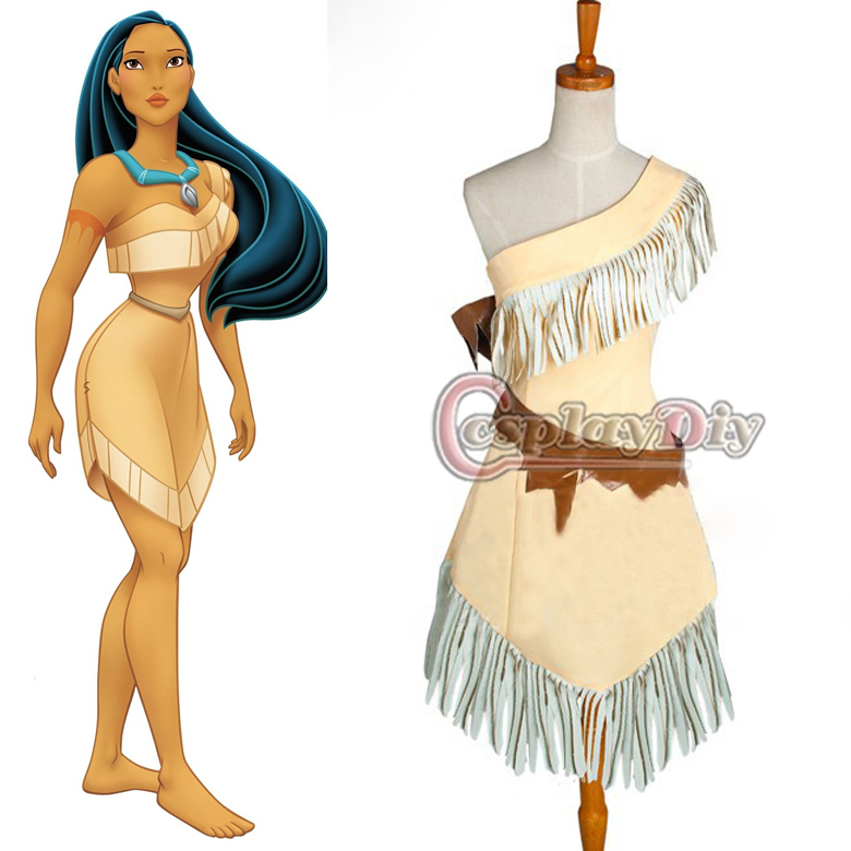 高品質 高級コスプレ衣装 ディズニー風 ポカホンタス タイプ Pocahontas Indian Princess Dress Costum Sexy Fantasy Adult Wome