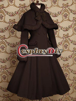 高品質 高級コスプレ衣装 オリジナル コート メイド ロリータ クリスマス Gothic clothing Chocolat lolita coat dress for Christmas