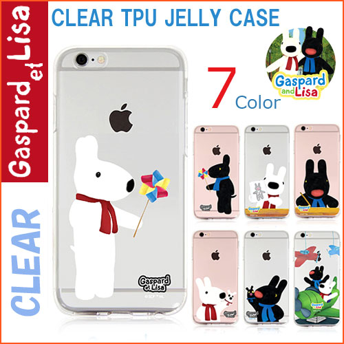 ★送料無料(速達メール便) Gaspard & Lisa Clear TPU Jelly ケース iPhone SE3 SE2 8 7 Plus SE 6s 6 5s 5 Galaxy S7edge