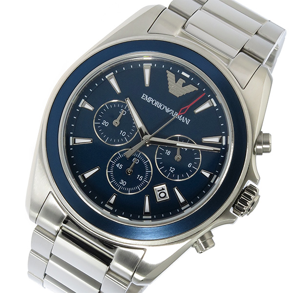 エンポリオ アルマーニ EMPORIO ARMANI シグマ Sigma クロノ クオーツ メンズ 腕時計 ブルー AR6091