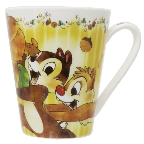 チップ＆デール 陶器製MUG/ エアリーコレクション ◆大人気ディズニーキャラクターグッズ ◆こちらはデイリーユースにちょうど いい【陶器製マグカップ】 ◆ハンドル部分や内側にデザイン があってとって