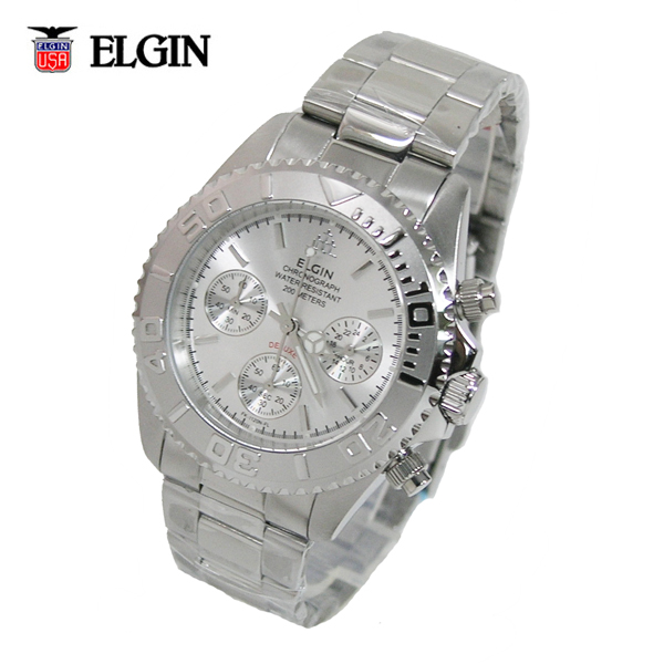 送料無料 エルジン/ELGIN クロノグラフ 20気圧防水 メンズ腕時計 FK1120S