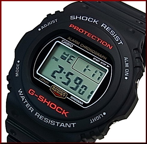カシオ/G-SHOCK【CASIO/Gショック】メンズ腕時計 ベーシックモデル ブラック【海外モデル】DW-5750E-1