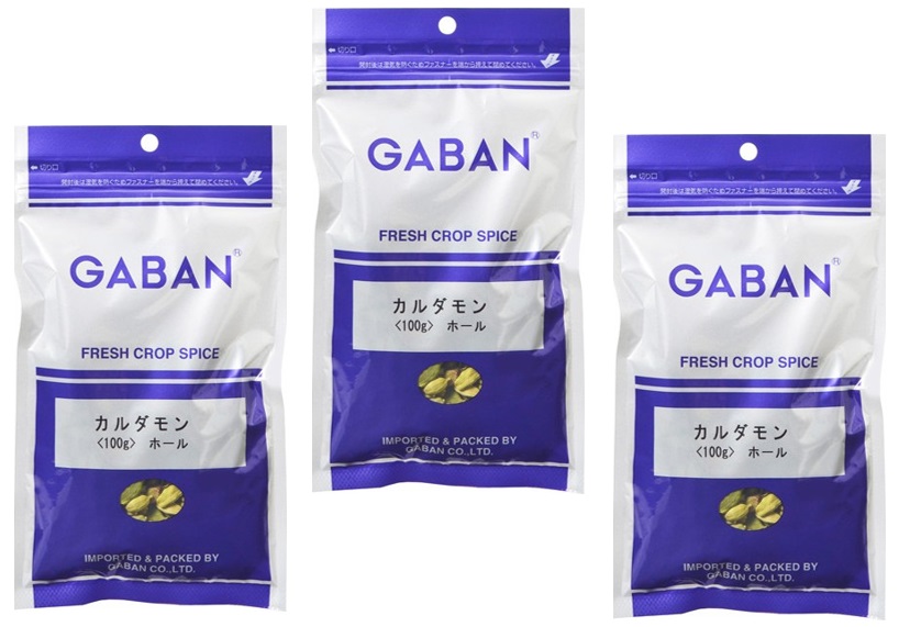 カルダモンホール 100g×3袋 GABAN スパイス 香辛料 シード 粒 業務用 Cardamom しょうずく ギャバン 高品質 ハーブ