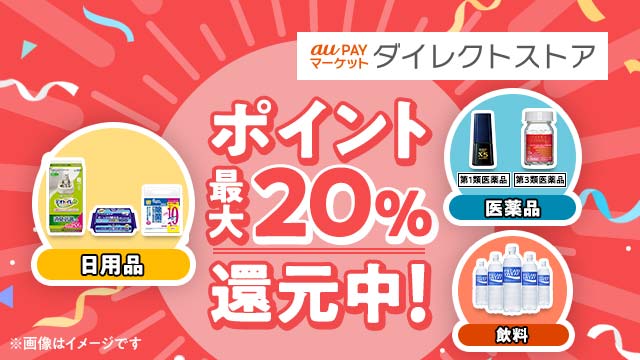 最大20％ポイント還元中！