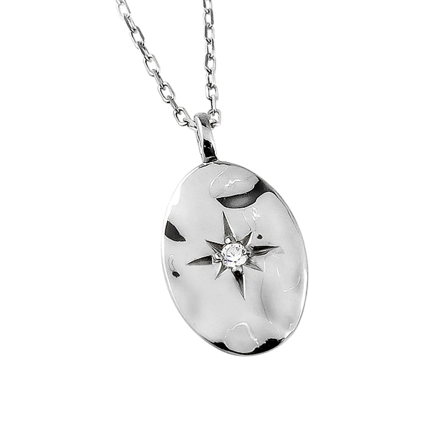 送料無料Pt Diamond Necklace 【ご注意】土日祝日を除き、発送まで10日程かかります 1石の天然ダイヤモンドが中央に輝くオーバル形モチーフのデザインネックレスプラチナ 楕円形 一粒ダイ