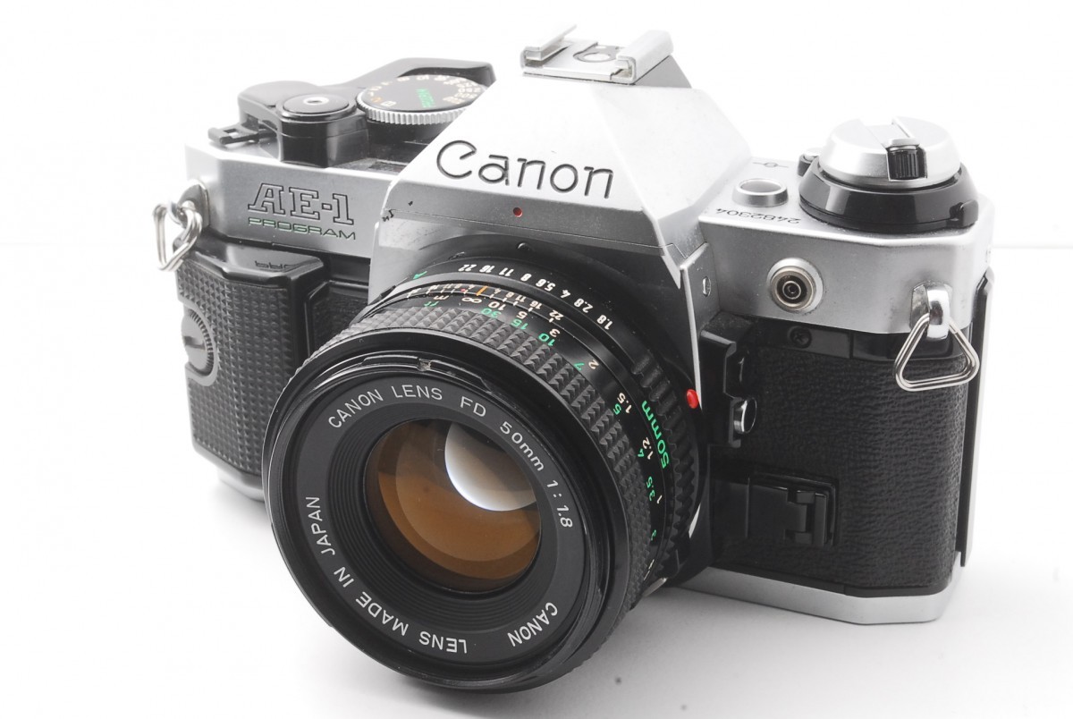 【中古】一眼レフカメラ 初心者 中古 フィルムカメラ 中古 canon AE-1プログラム FD50mm F1.8付き